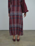 Point Plaid A-Line Panel Skirt